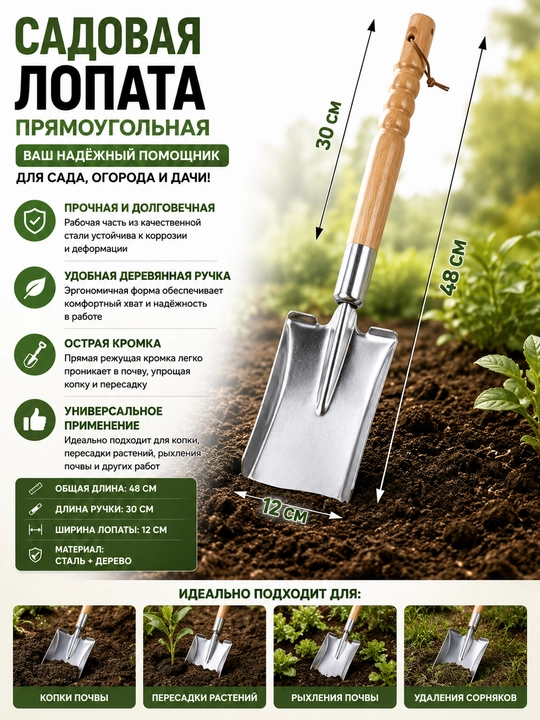 Bog' asboblari to'plami, 3 dona - 
