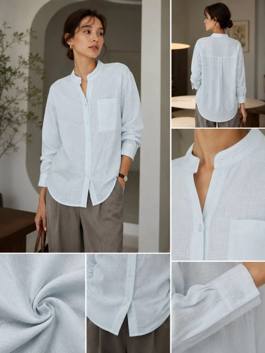 AishazaR Женская рубашка, из 100% хлопка, размер стандарт 44-52,  M-XL - 