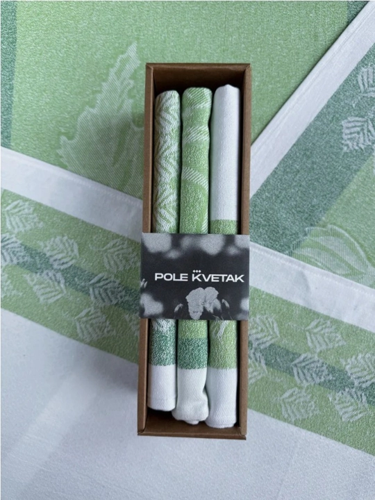 3 dona zig‘ir sochiqlar to‘plami 43×70 sm “Berezka”