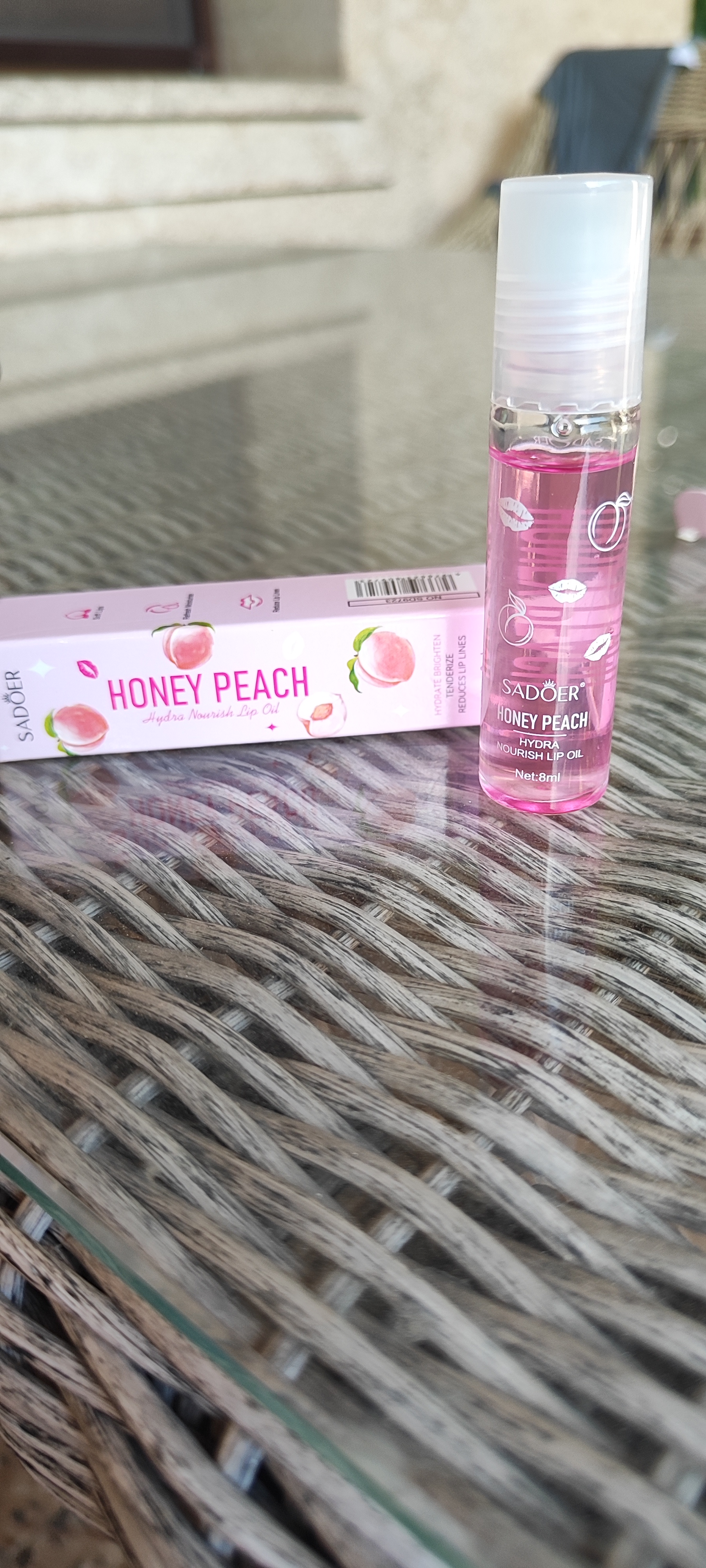 Масло бальзам для губ SADOER Fruity Lip Oil, 8 мл, увлажняющее, с фруктовыми экстрактами