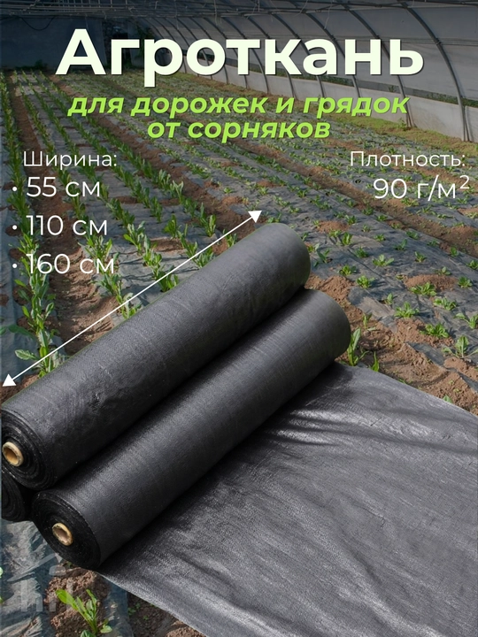 Begona o‘tlarga qarshi to‘shaladigan, belgilari bor, suv va havo o‘tkazuvchan agromato - 