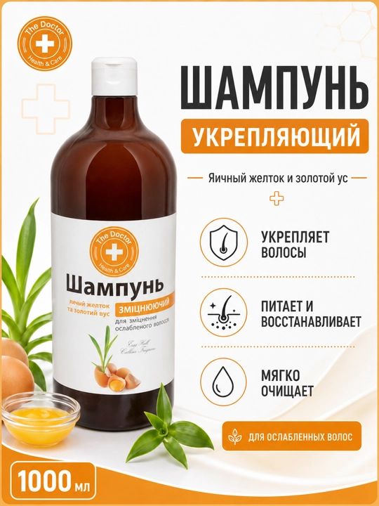 Шампунь для волос The Doctor, против выпадения и для укрепления, 5 видов, 1000 мл - 