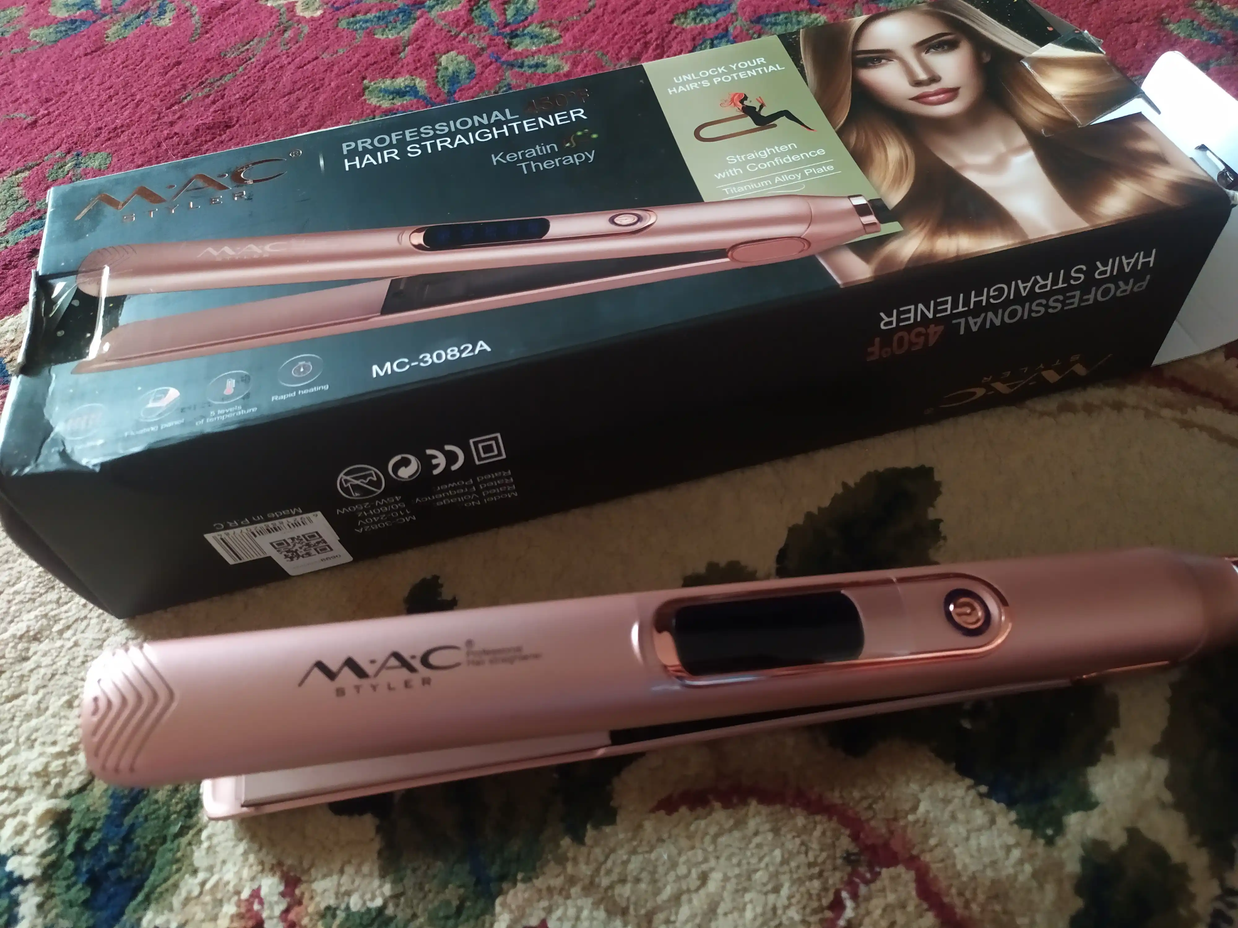 LED displeyli professional dazmol, MAC Styler MC-2018 soch to‘g‘rilagichi