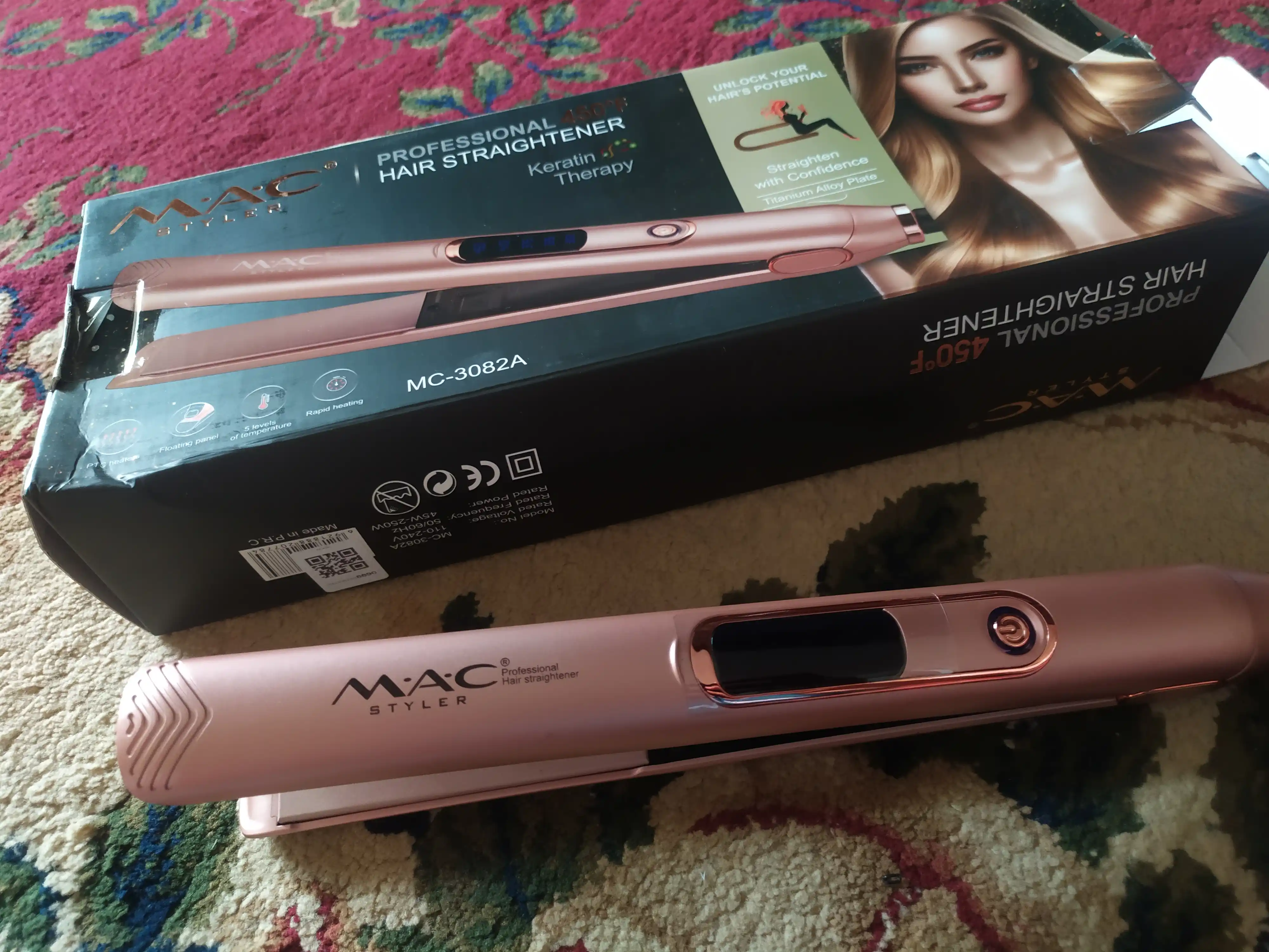 LED displeyli professional dazmol, MAC Styler MC-2018 soch to‘g‘rilagichi