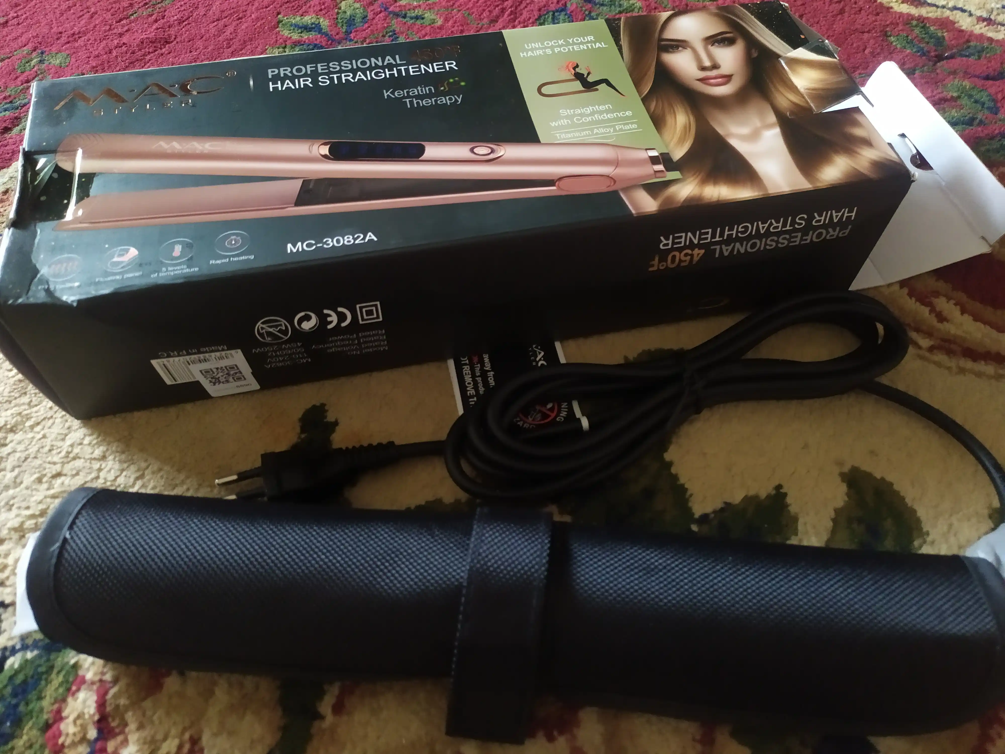 LED displeyli professional dazmol, MAC Styler MC-2018 soch to‘g‘rilagichi