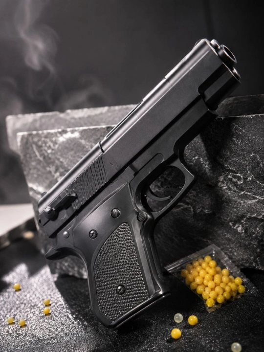 Пистолет M645, игрушечный пистолет, детский, металлический