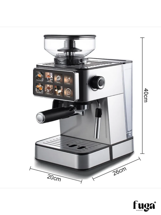 Espresso Kofe Mashinasi 20 Bar, Ichki Kofe Maydalagich, kapuchino va latte uchun