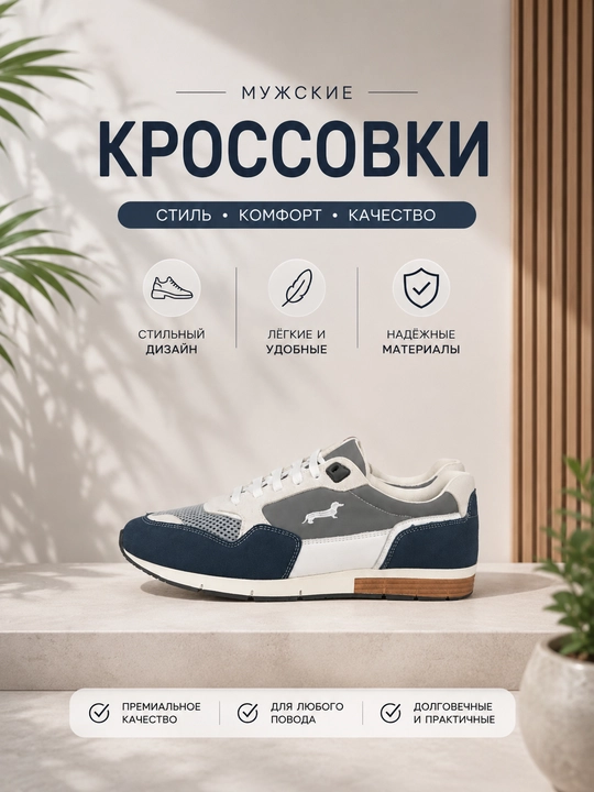 Мужские кроссовки, с сетчатыми вставками, мужская обувь - 