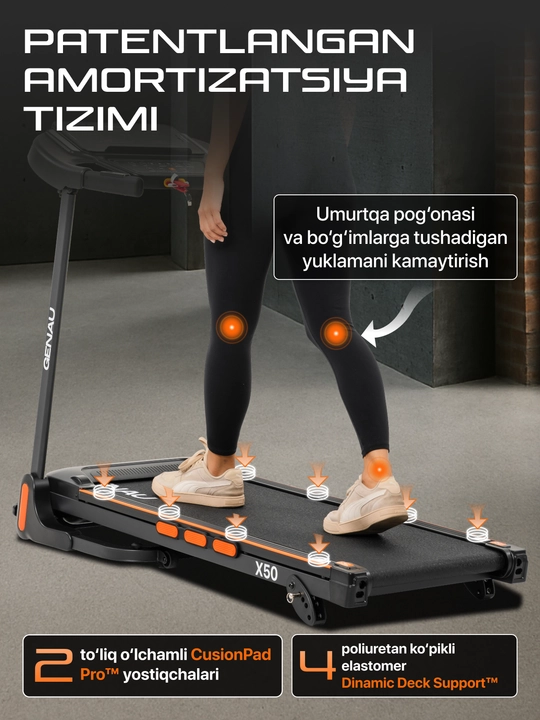 GENAU X50 yugurish yo‘lagi, elektr *RT2-18A