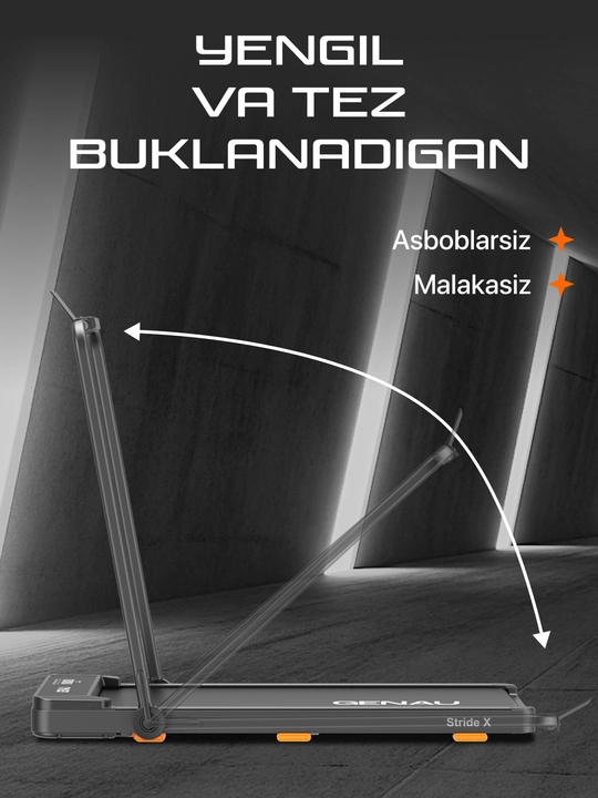 Беговая дорожка Genau New Stride X, бесшумная, до 110 кг, RT2-19B
