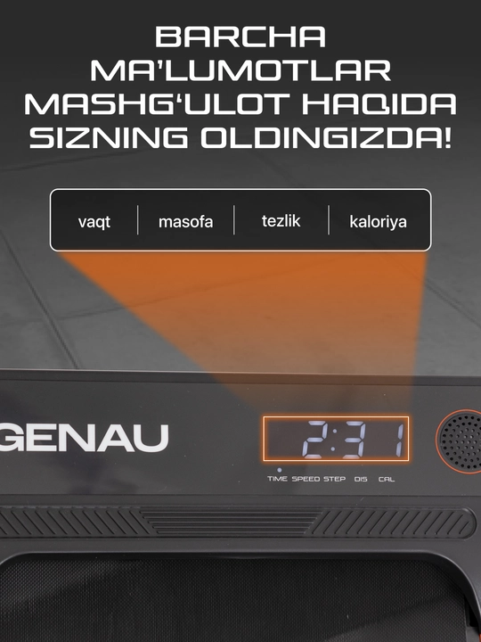 Беговая дорожка Genau New Stride X, бесшумная, до 110 кг, RT2-19B