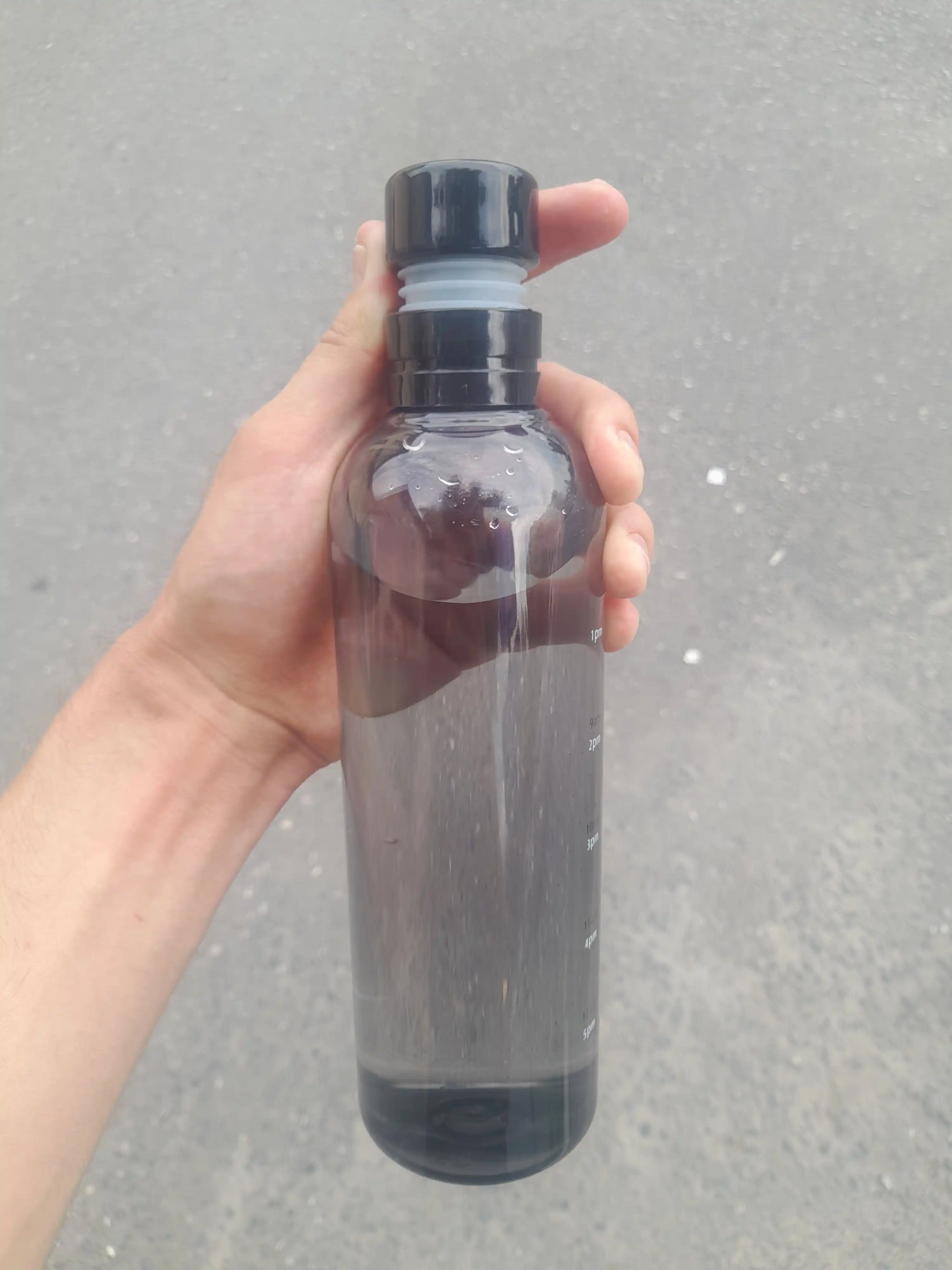 Suv uchun estetik idish (AKRIL), vaqt shkalali zamonaviy suv idish, Pinteress, 500/750ml