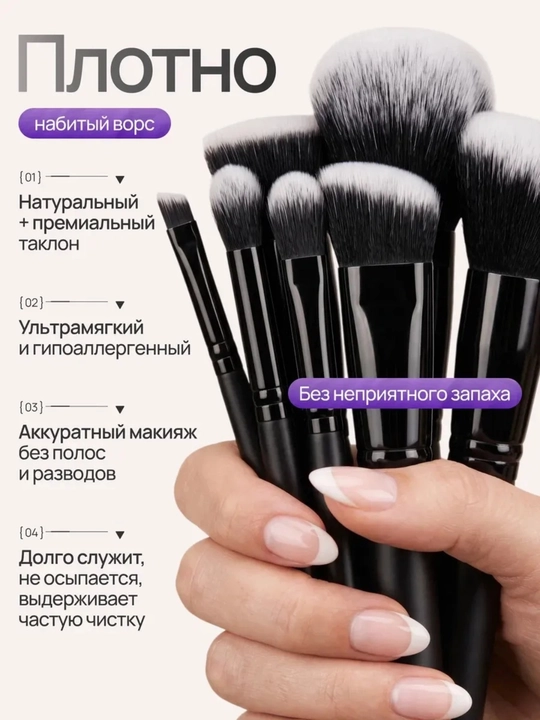 Набор кистей для макияжа 15 штук, профессиональный комплект кистей в чехле для косметики