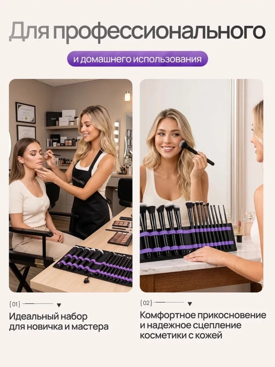 Набор кистей для макияжа 15 штук, профессиональный комплект кистей в чехле для косметики
