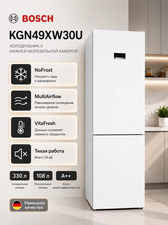 Bosch KGN49XW30U — Bosch Serie 4 Total No Frost тизими