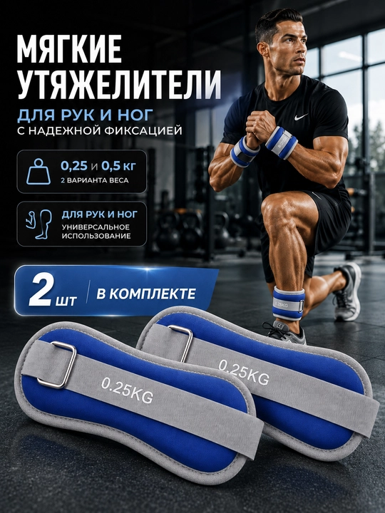 Qo‘l uchun og‘irlashtirgich, oyoq uchun og‘irlashtirgich, fitnes og‘irlashtirgichi - 