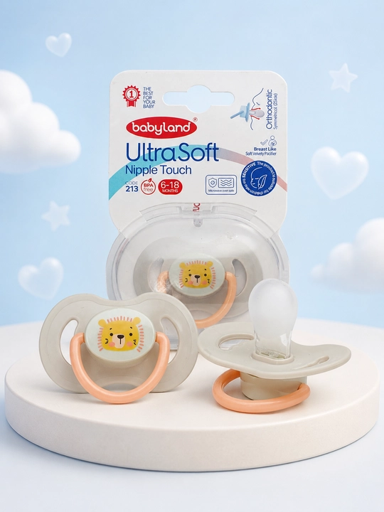 Babyland UltraSoft silikonli ortodontik so‘rg‘ich, 0-6-18 oylik