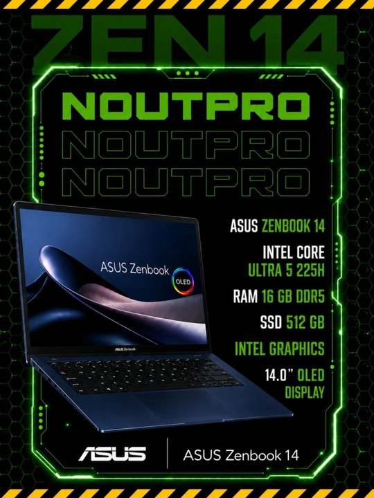 Ноутбук ASUS Zenbook 14 Intel® Core™ Ultra 5 225H RAM 16GB SSD 512GB 14.0″OLED - 