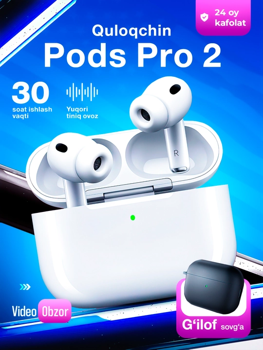 Pods Pro 2, Bluetooth quloqchinlari, ANC simsiz quloqchinlar - 