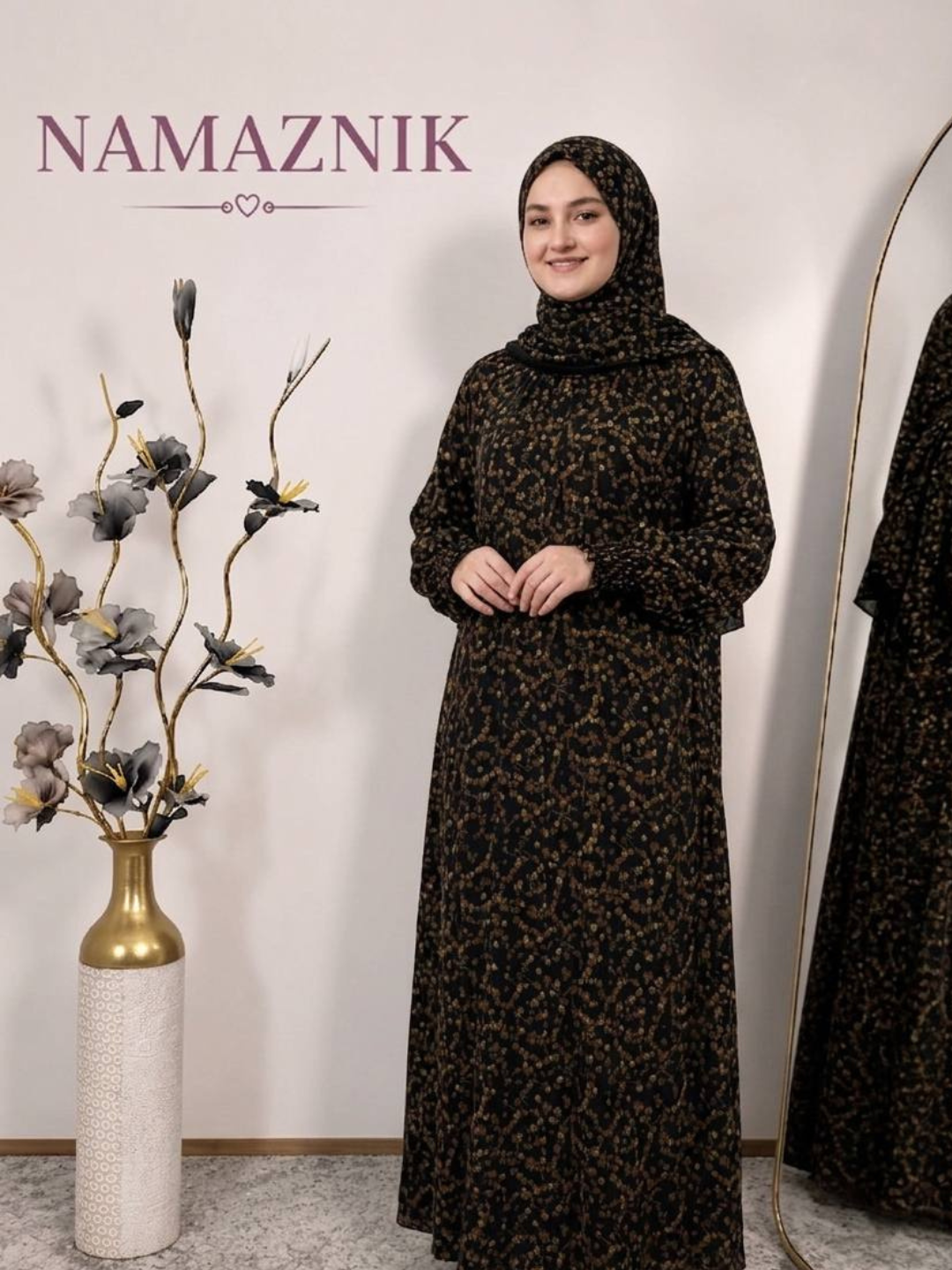 Ayollar uchun namoz ko'ylak, namaznik, umra va haj uchun ko'ylak, sharfli ko'ylak - 