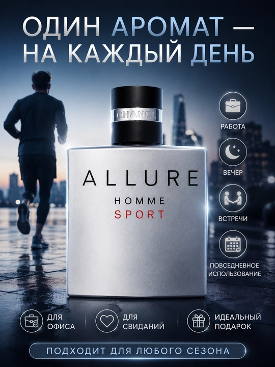 Мужские духи Allure Homme Sport, духи мужские парфюм, пробники