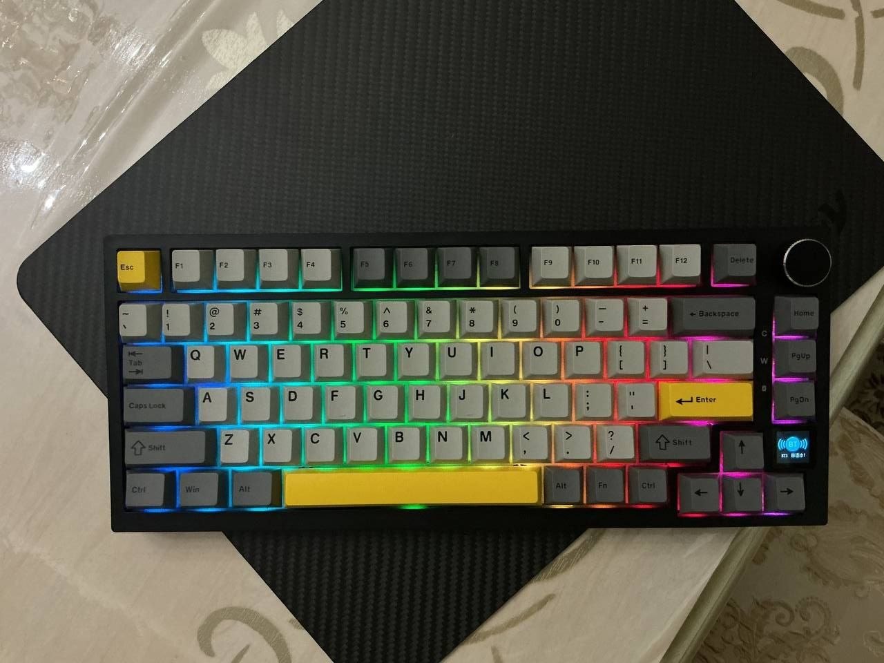 AJAZZ AK820 PRO mexanik klaviatura, 75%, RGB, ekran, Bluetooth, 2.4G