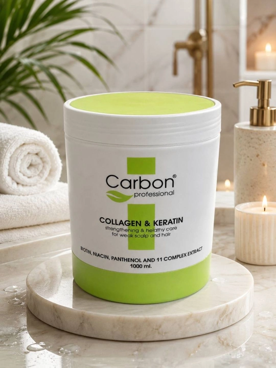 COLLAGEN & KERATIN Carbon Professional — бальзам для волос, питает и придаёт гладкость