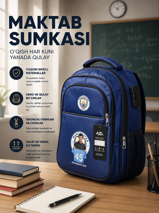 Maktab sumka qizlar va bolalar, o‘qish va ish uchun ryukzak, qulay va yengil