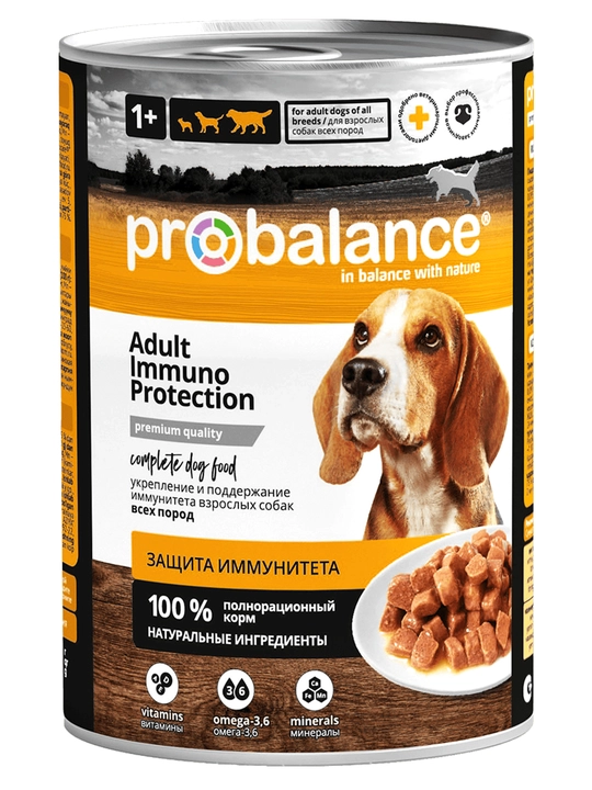 Itlar uchun konserva ProBalance immunitetni himoya qiladi - 