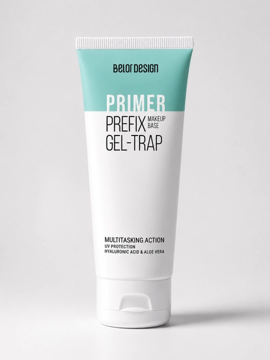 Belor Design Primer Prefix Gel-Trap makiyaj bazasi, aloe vera bilan, 30 ml