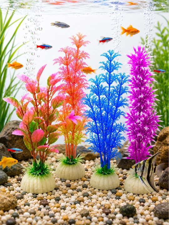 Akvarium uchun sun'iy o'tlar dekor o'simlik bezak suniy gul baliqlar uchun