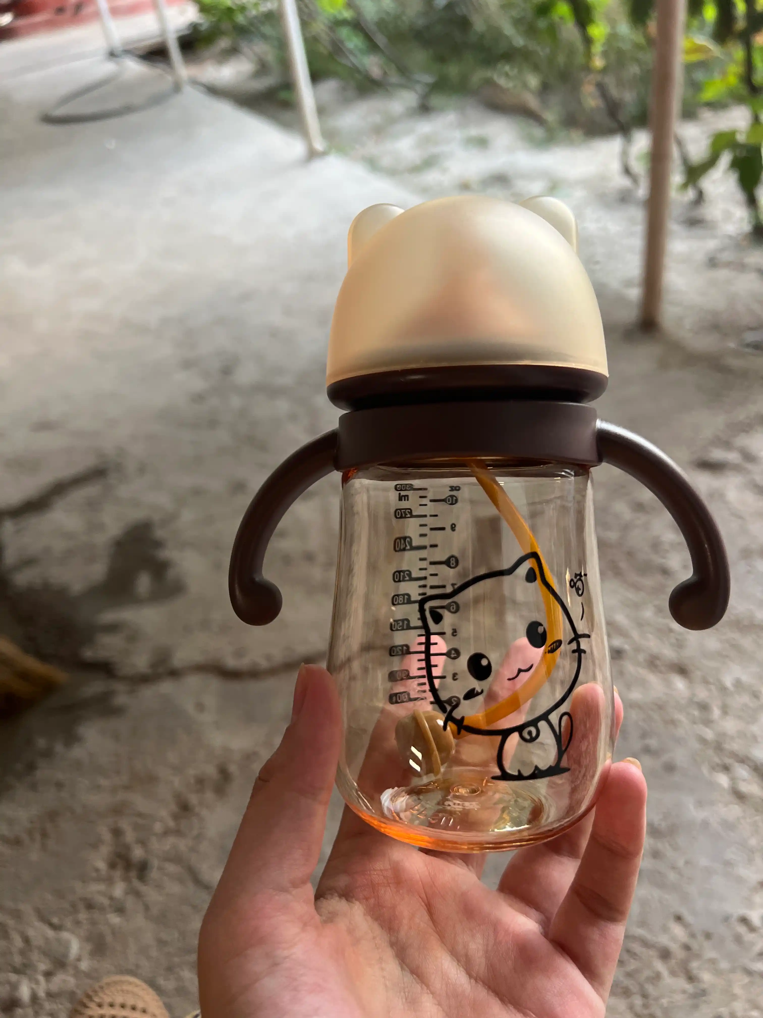 Bolalar uchun butilka akrildan, antikolik, trubkali va tutqichli, 300, 240 ml