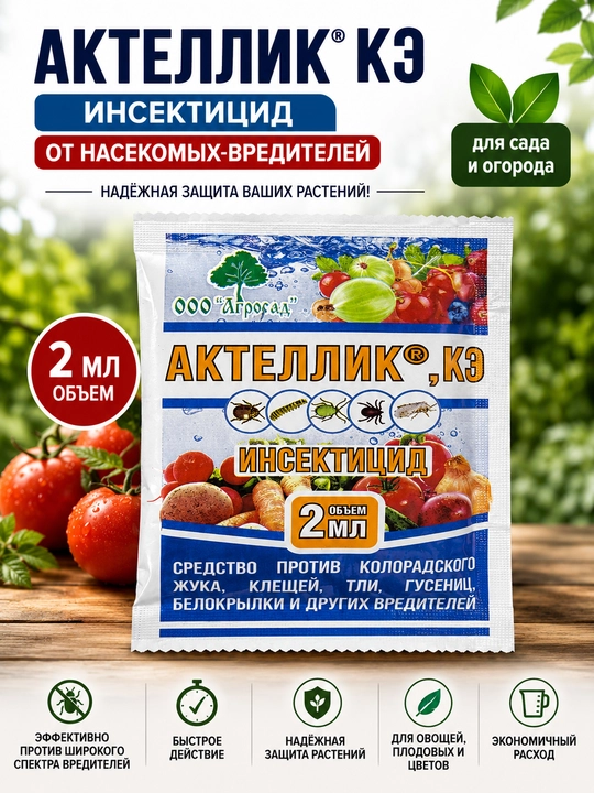 Актеллик КЭ — ҳашаротларга қарши инсектицид, 2 ml - 