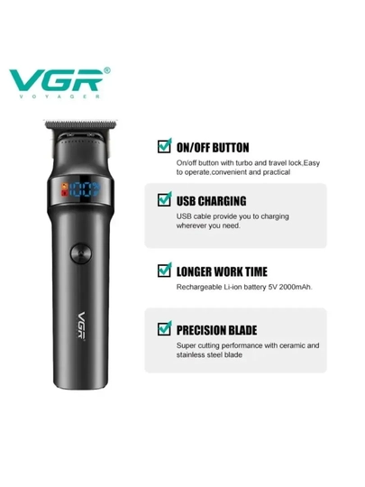 Trimmer VGR soqol va soch olish uchun, professional mashinka