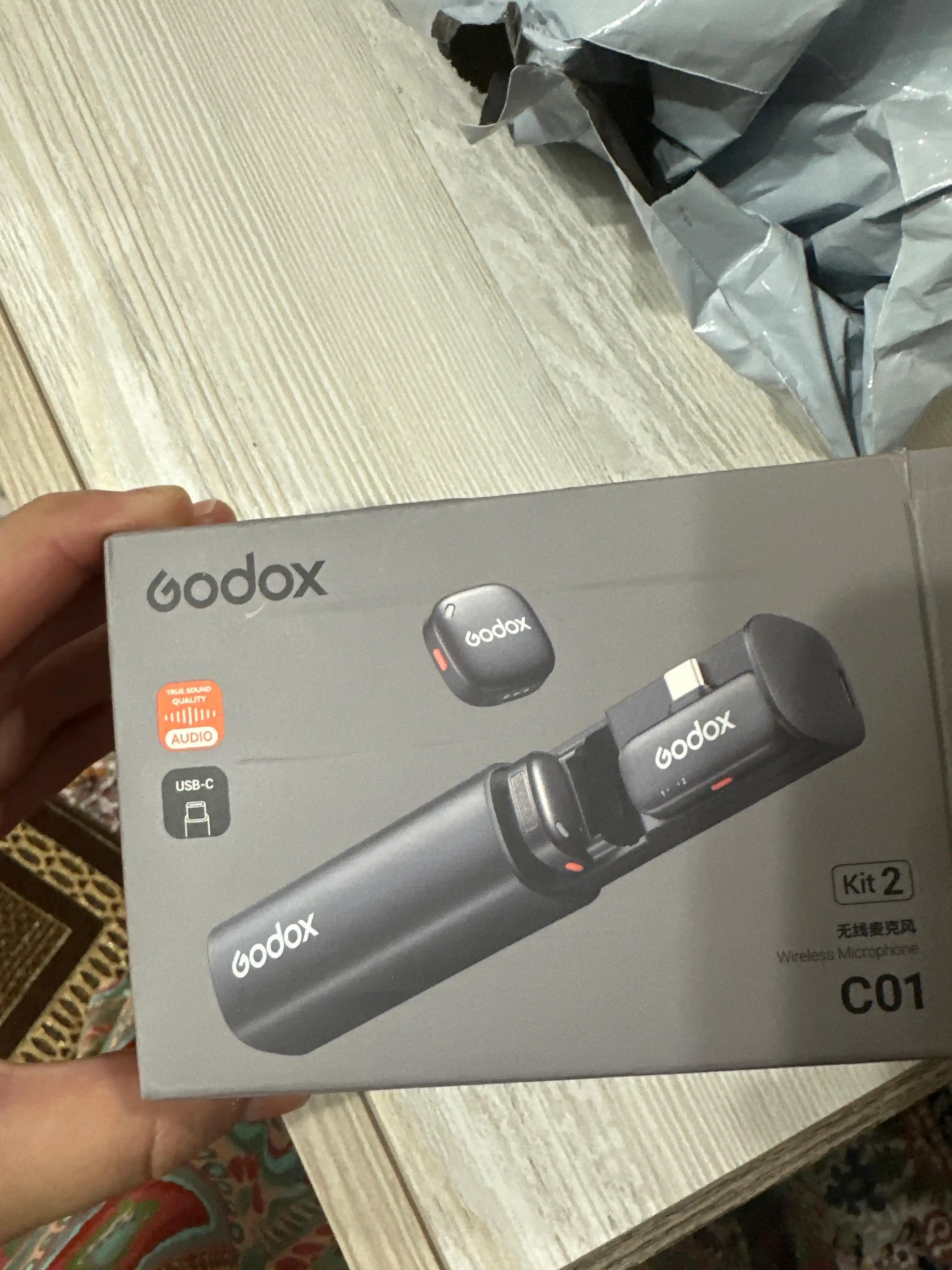 Simsiz mikrofon Tech-X Aura Lite, Godox, 2 qabul qiluvchi iPhone/Android, 360° ovoz
