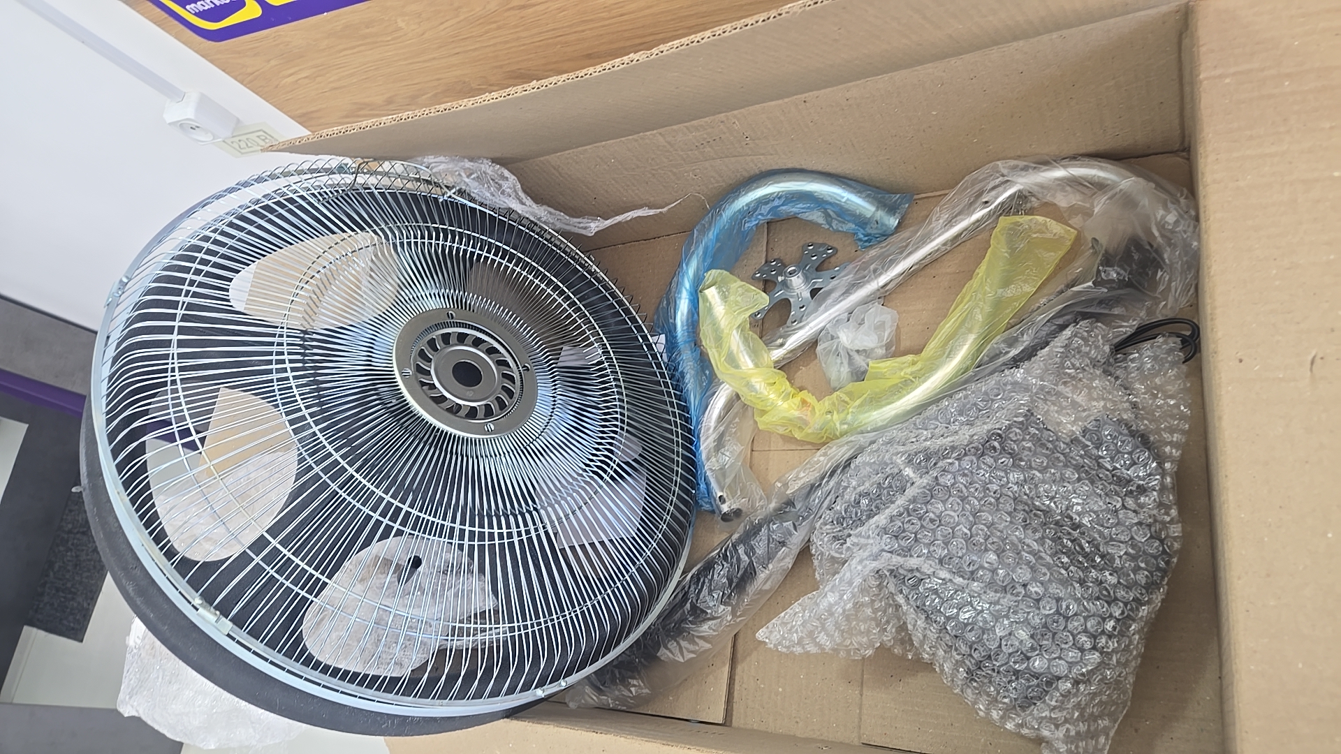 Pol ventilyatori 50 sm, 100W, 5 parrakli, 3 tezlikli kuchli sovutish