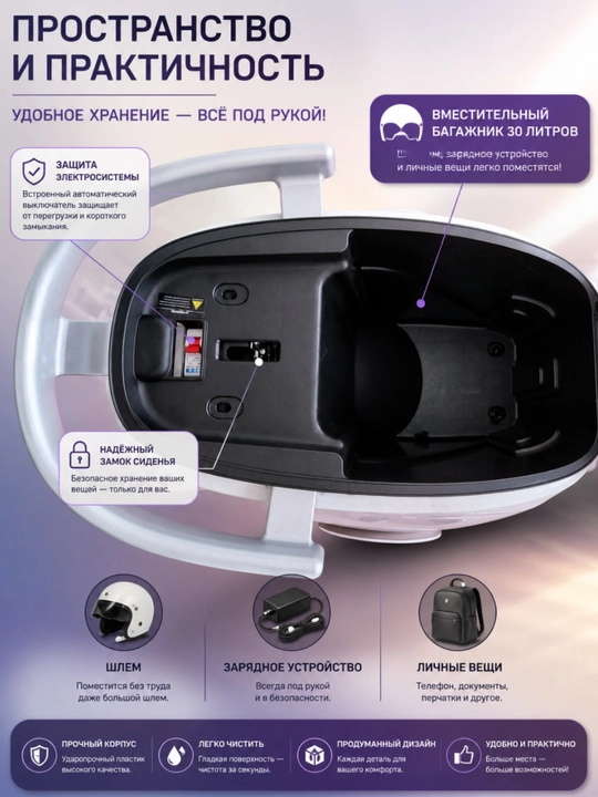LUYUAN MODA Q60 elektr skuteri, 800W, 50 km/soat, 50 km yurish masofasi