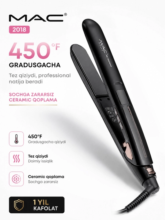 Professional soch dazmol MAC Styler MC-2018, LED displeyli - 