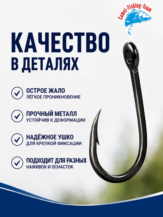 Крючки рыболовные 8105 OCTOPUS для карпа, сазана и сома