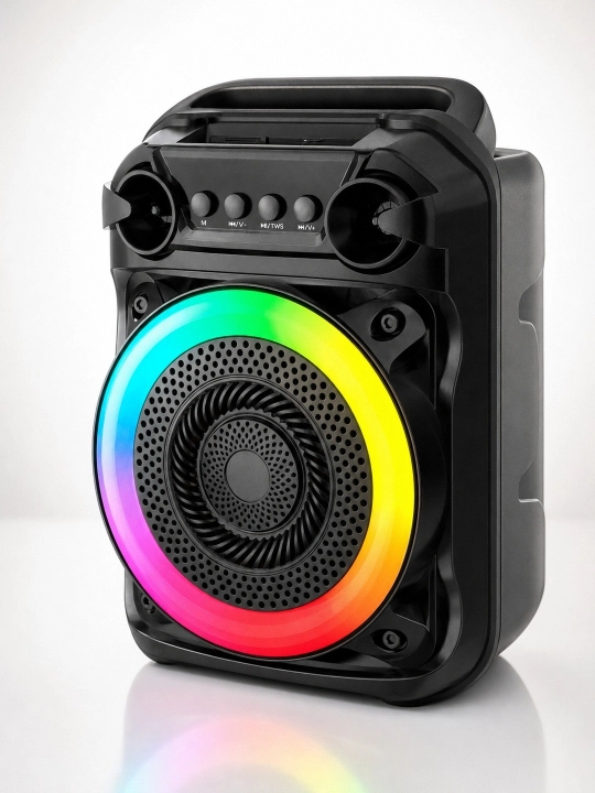 Mikrofon va LED yoritgichli Sing-e ZQS6166 ko‘chma Bluetooth karaoke karnay
