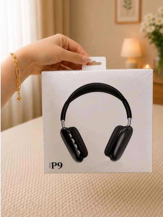 P9 simsiz Bluetooth 5.3 quloqchin mikrofonli, yumshoq quloq yostiqli naushnik