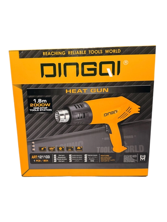 DINGQI elektr qurilish fen, 2000 Vt, sanoat termopistoleti, 2 rejimli 550°C