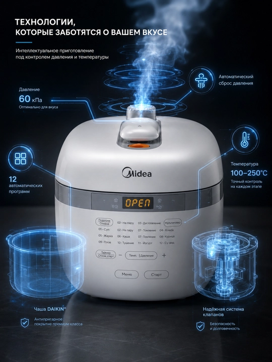 Мультиварка-скороварка Midea
