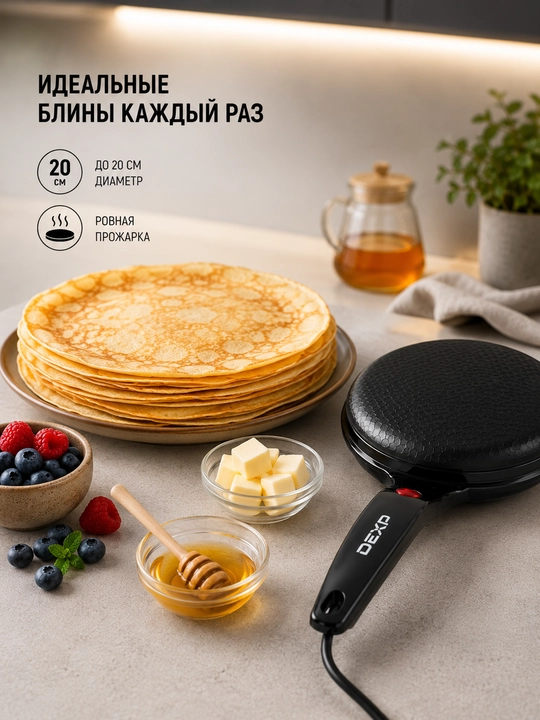 Блинница погружная, DEXP BLN-3, черный Россия - 
