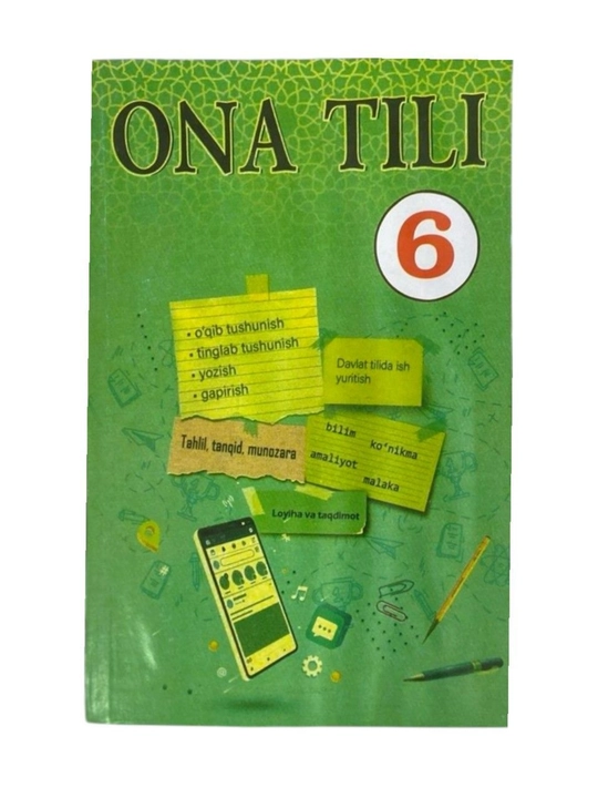 ONA TILI. 6-sinf Rangli  A5 format, 2022 yil - 