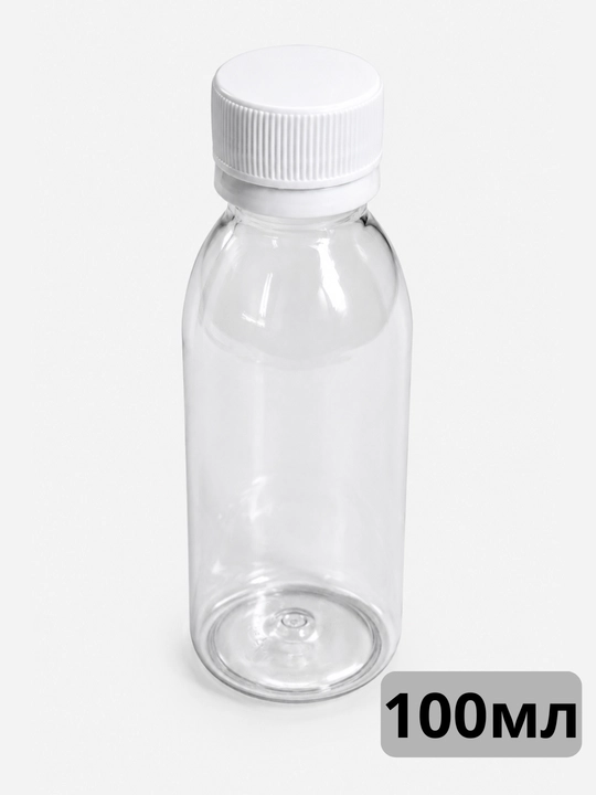 Moylar, suyuqliklar va namunalar uchun germetik 50, 100 ml shaffof plastik butilka