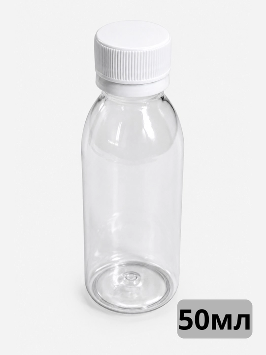 Moylar, suyuqliklar va namunalar uchun germetik 50, 100 ml shaffof plastik butilka