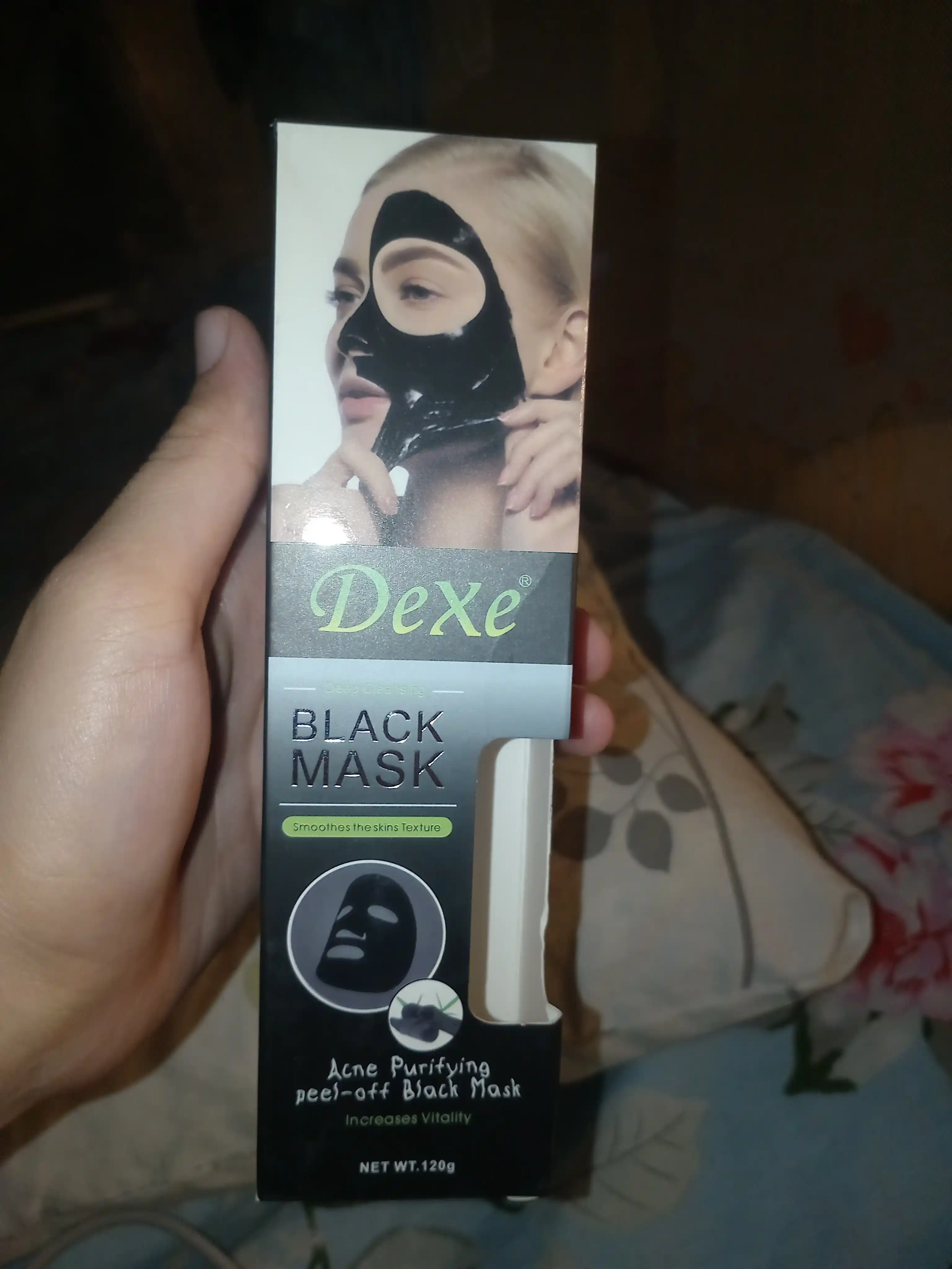 Маска для лица Dexe Black, очищающая и увлажняющая, 120 г