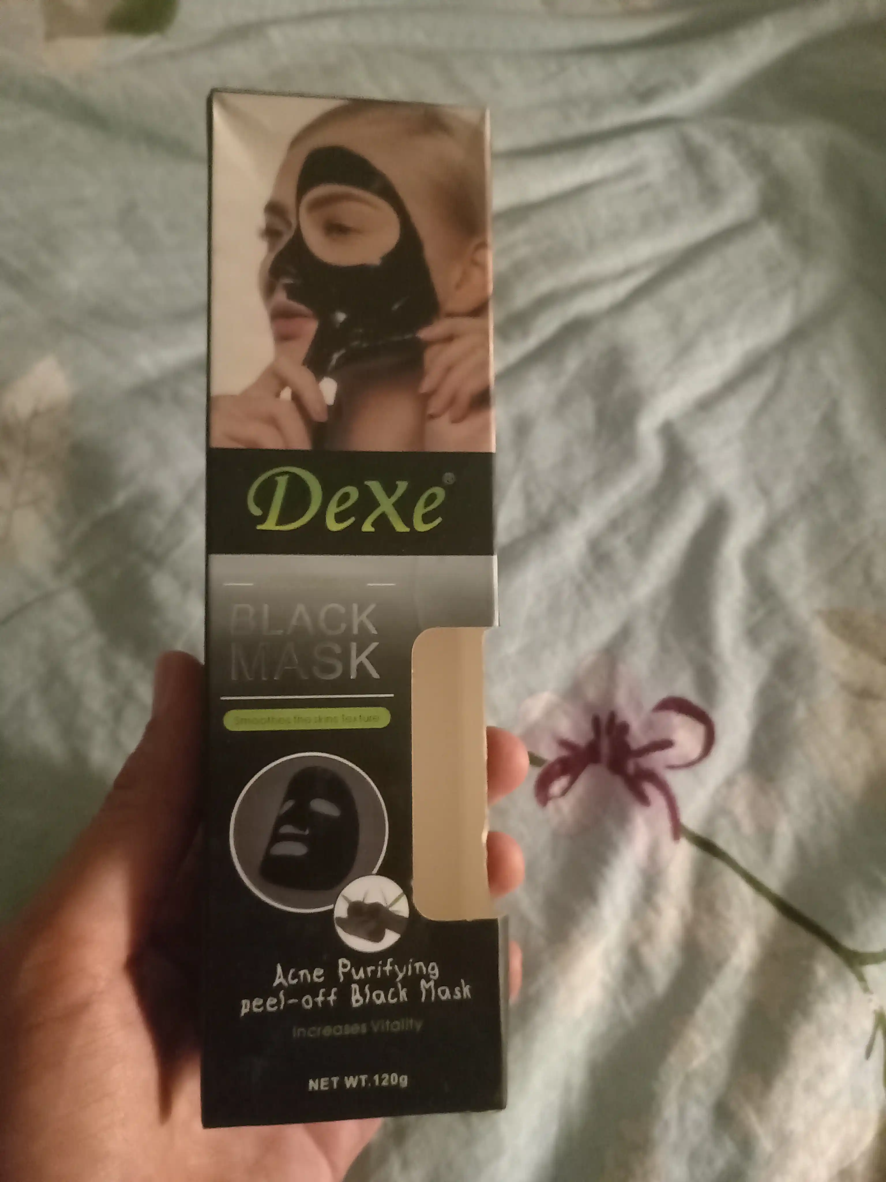 Маска для лица Dexe Black, очищающая и увлажняющая, 120 г