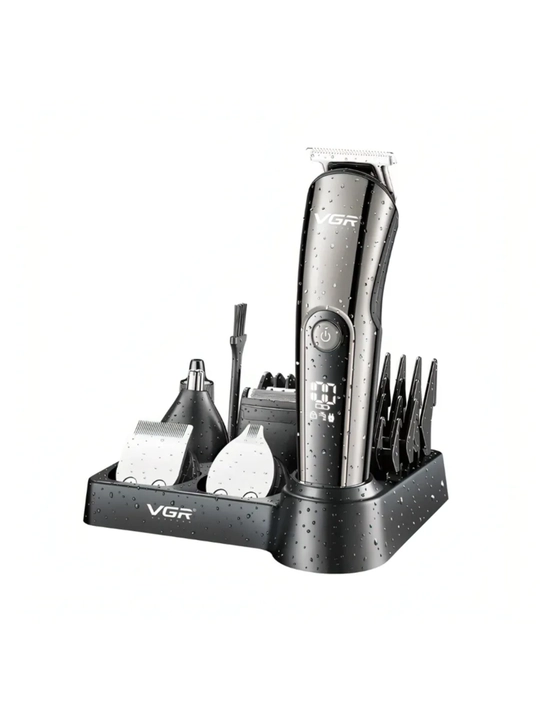 VGR Professional Trimmer – Soch olish mashinka, soqol va burun mashinka to'plami, VGR 107